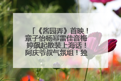 《酱园弄》首映！章子怡杨幂雷佳音梅婷飙起散装上海话！阿庆爷叔气氛组！独独没见他……
