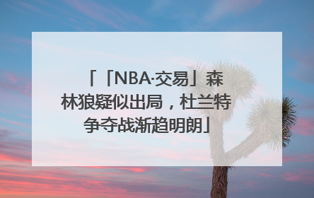 「NBA·交易」森林狼疑似出局，杜兰特争夺战渐趋明朗