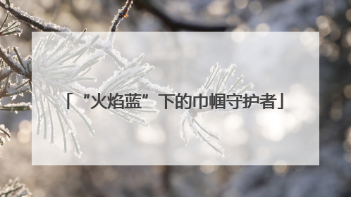 “火焰蓝”下的巾帼守护者