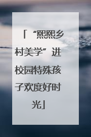 “熙熙乡村美学”进校园特殊孩子欢度好时光
