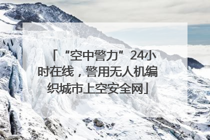 “空中警力”24小时在线，警用无人机编织城市上空安全网