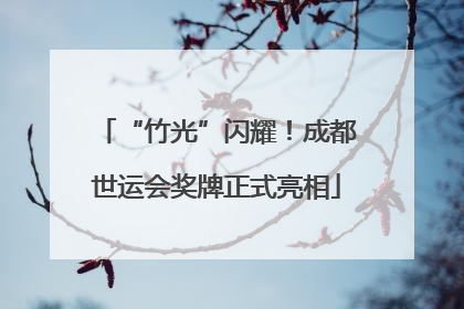 “竹光”闪耀！成都世运会奖牌正式亮相