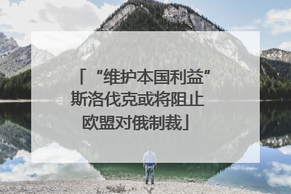 “维护本国利益” 斯洛伐克或将阻止欧盟对俄制裁