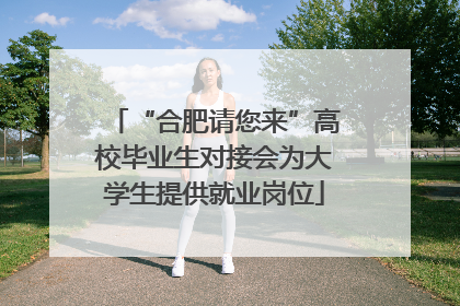 “合肥请您来”高校毕业生对接会为大学生提供就业岗位