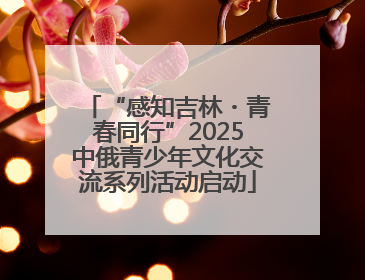 “感知吉林・青春同行”2025中俄青少年文化交流系列活动启动