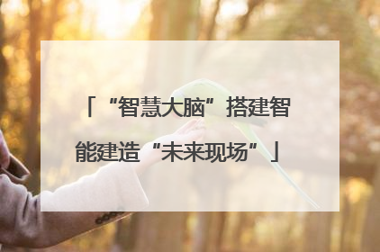 “智慧大脑”搭建智能建造“未来现场”