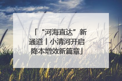 “河海直达”新通道丨小清河开启降本增效新篇章
