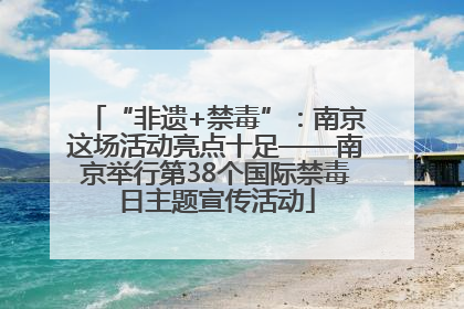 “非遗+禁毒”：南京这场活动亮点十足——南京举行第38个国际禁毒日主题宣传活动