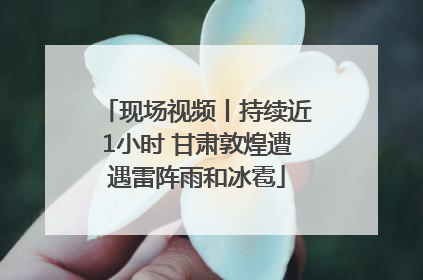 现场视频丨持续近1小时 甘肃敦煌遭遇雷阵雨和冰雹