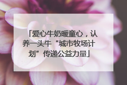 爱心牛奶暖童心，认养一头牛“城市牧场计划”传递公益力量