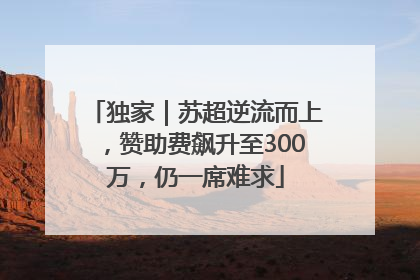 独家｜苏超逆流而上，赞助费飙升至300万，仍一席难求