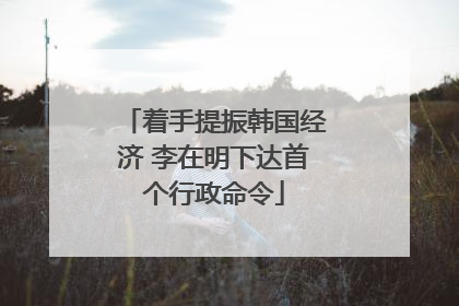 着手提振韩国经济 李在明下达首个行政命令