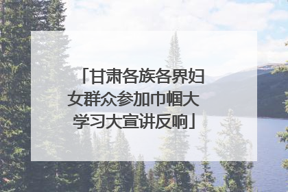 甘肃各族各界妇女群众参加巾帼大学习大宣讲反响