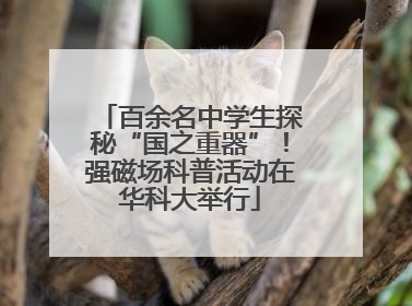 百余名中学生探秘“国之重器”！强磁场科普活动在华科大举行