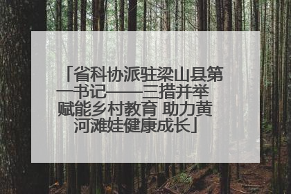 省科协派驻梁山县第一书记——三措并举 赋能乡村教育 助力黄河滩娃健康成长