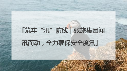 筑牢“汛”防线｜张旅集团闻汛而动，全力确保安全度汛