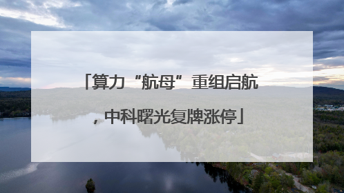 算力“航母”重组启航，中科曙光复牌涨停