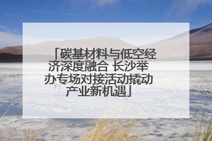 碳基材料与低空经济深度融合 长沙举办专场对接活动撬动产业新机遇