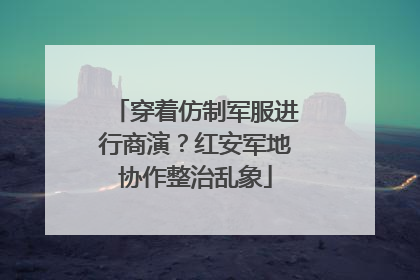 穿着仿制军服进行商演？红安军地协作整治乱象