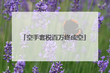 空手套税百万终成空