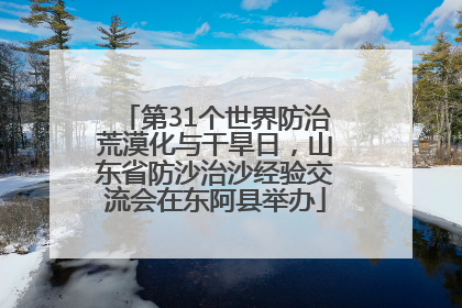第31个世界防治荒漠化与干旱日，山东省防沙治沙经验交流会在东阿县举办