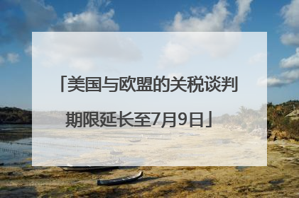美国与欧盟的关税谈判期限延长至7月9日