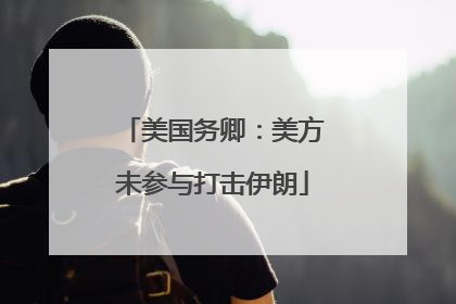 美国务卿：美方未参与打击伊朗
