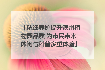 精细养护提升滨州植物园品质 为市民带来休闲与科普多重体验