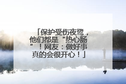 保护受伤夜鹭，他们都是“热心肠”！网友：做好事真的会很开心！
