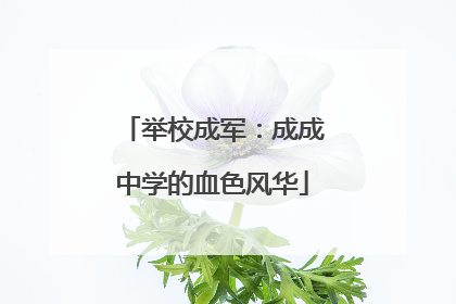 举校成军：成成中学的血色风华