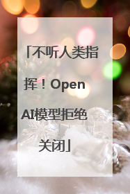 不听人类指挥！OpenAI模型拒绝关闭