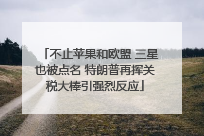 不止苹果和欧盟 三星也被点名 特朗普再挥关税大棒引强烈反应
