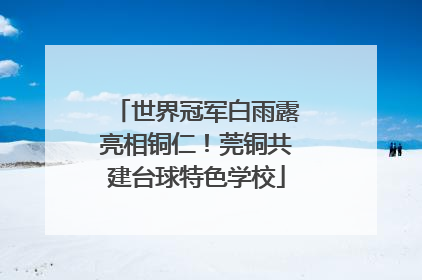 世界冠军白雨露亮相铜仁！莞铜共建台球特色学校