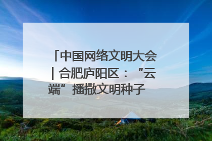 中国网络文明大会｜合肥庐阳区：“云端”播撒文明种子 共建清朗网络空间