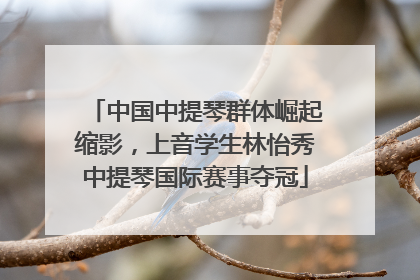 中国中提琴群体崛起缩影，上音学生林怡秀中提琴国际赛事夺冠