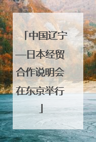 中国辽宁—日本经贸合作说明会在东京举行