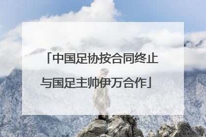 中国足协按合同终止与国足主帅伊万合作