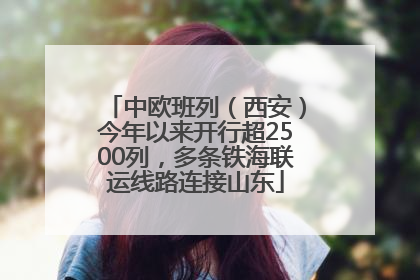 中欧班列（西安）今年以来开行超2500列，多条铁海联运线路连接山东