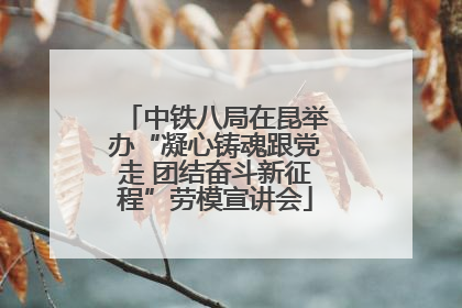 中铁八局在昆举办“凝心铸魂跟党走 团结奋斗新征程”劳模宣讲会