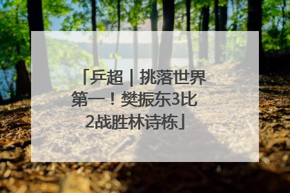 乒超｜挑落世界第一！樊振东3比2战胜林诗栋