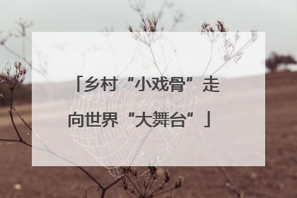 乡村“小戏骨”走向世界“大舞台”