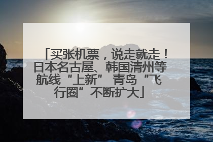 买张机票，说走就走！日本名古屋、韩国清州等航线“上新” 青岛“飞行圈”不断扩大