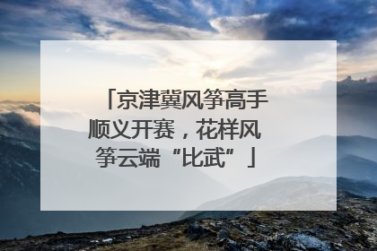 京津冀风筝高手顺义开赛，花样风筝云端“比武”
