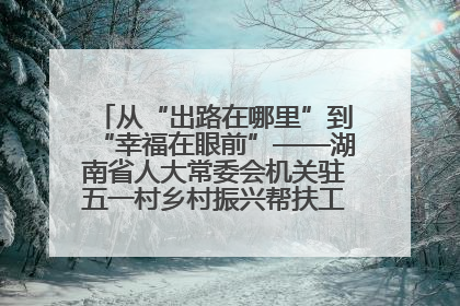 从“出路在哪里”到“幸福在眼前”——湖南省人大常委会机关驻五一村乡村振兴帮扶工作队书写振兴答卷
