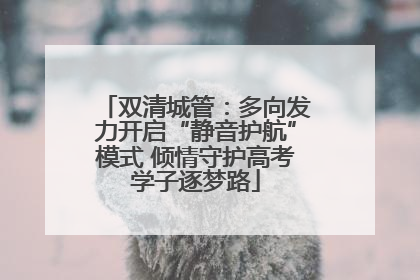双清城管：多向发力开启“静音护航”模式 倾情守护高考学子逐梦路