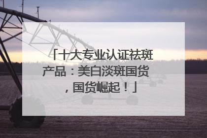 十大专业认证祛斑产品：美白淡斑国货，国货崛起！