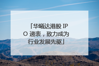 华曦达港股 IPO 递表，致力成为行业发展先驱