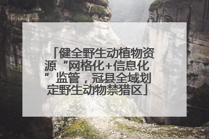 健全野生动植物资源“网格化+信息化”监管，冠县全域划定野生动物禁猎区