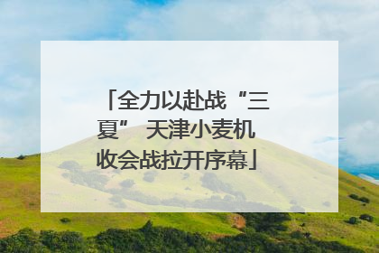 全力以赴战“三夏” 天津小麦机收会战拉开序幕