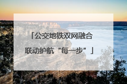 公交地铁双网融合 联动护航“每一步”